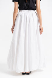 Bubble Hem Skirt - White