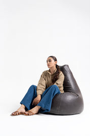 Oversized Shirt with Pleat at Back - Khaki (linen)
