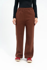 Sweatpants with Drawstring - Chocolate Brown