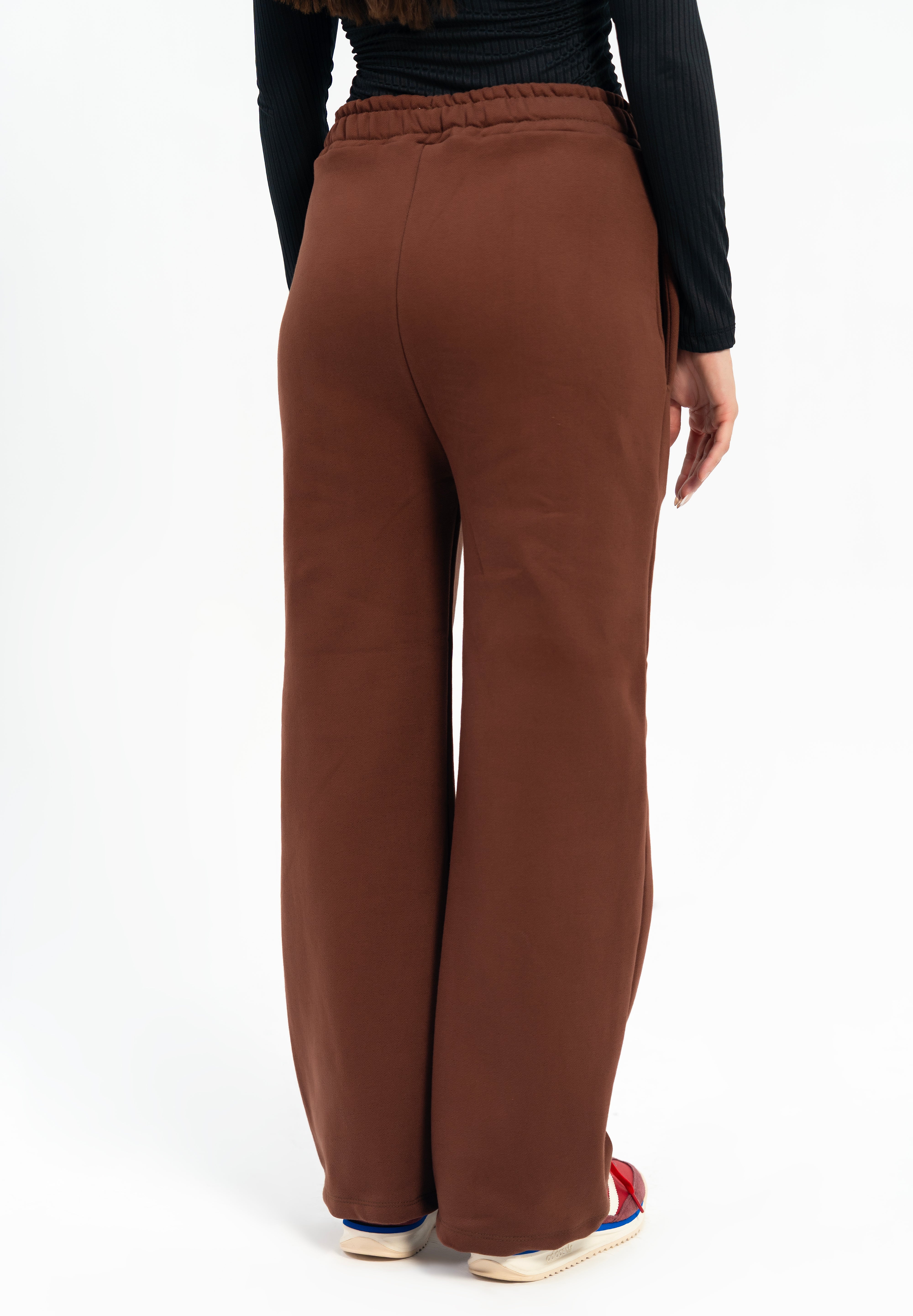 Sweatpants with Drawstring - Chocolate Brown