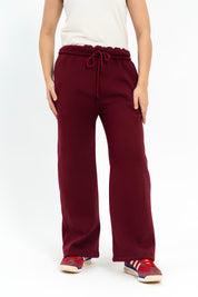 Sweatpants with Drawstring - Maroon
