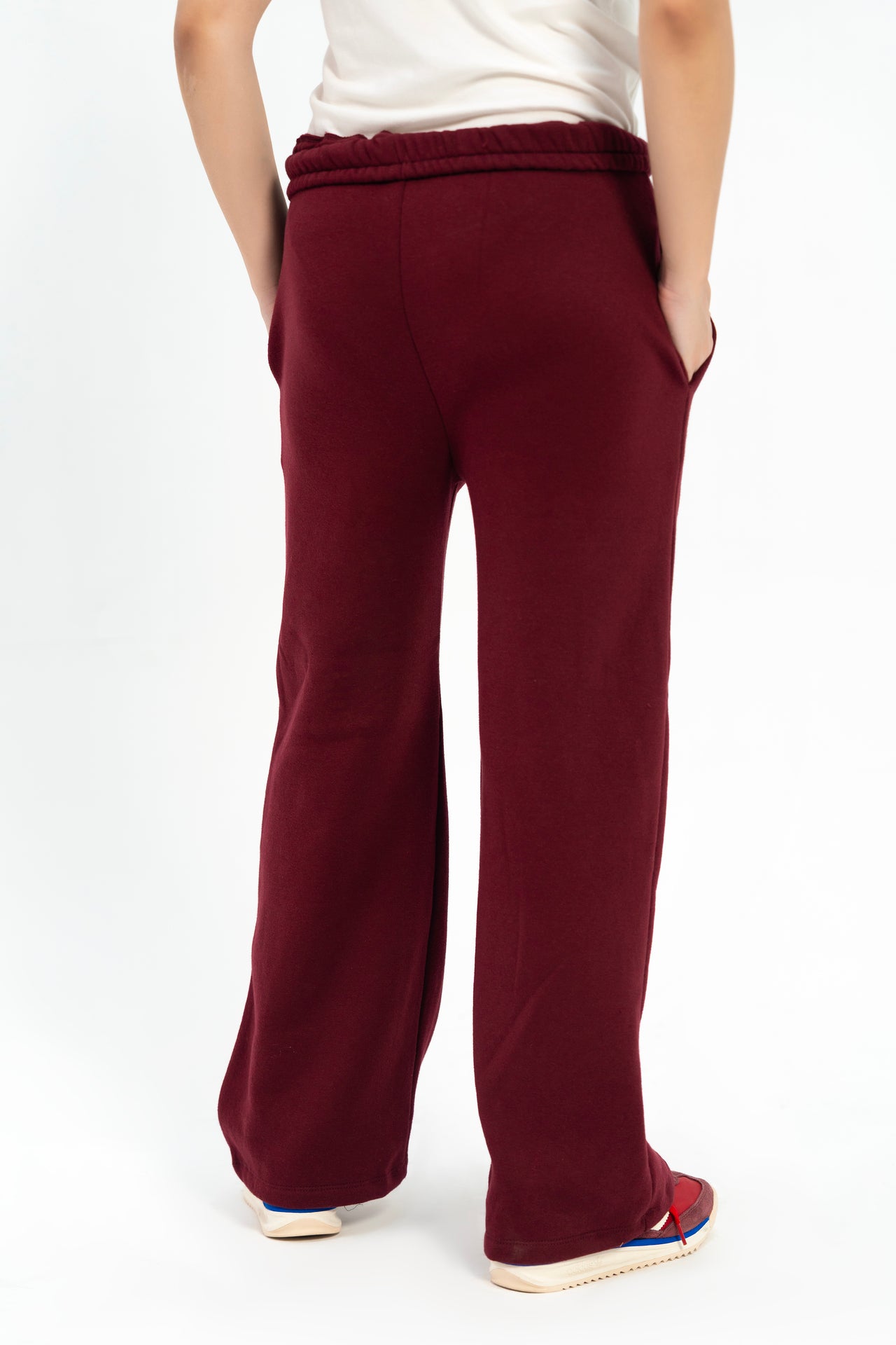 Sweatpants with Drawstring - Maroon