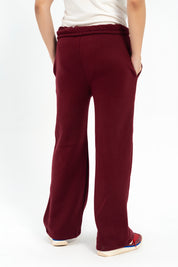 Sweatpants with Drawstring - Maroon