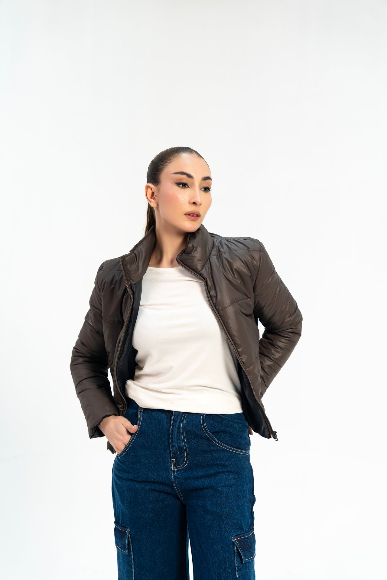 Puffer Jacket - Chocolate Brown