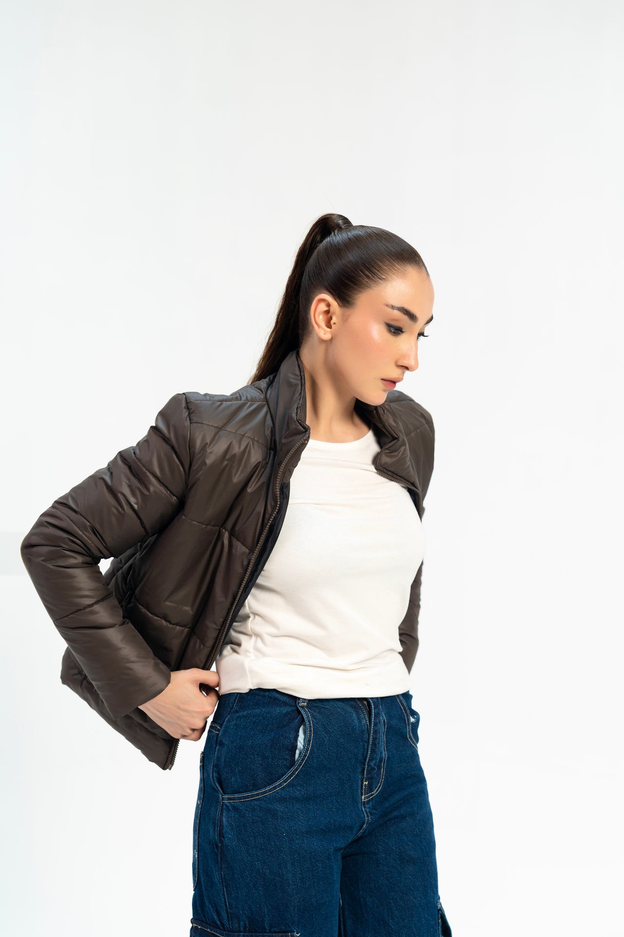 Puffer Jacket - Chocolate Brown