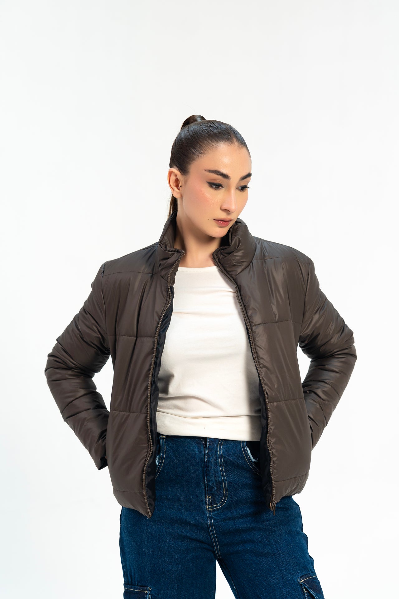 Puffer Jacket - Chocolate Brown