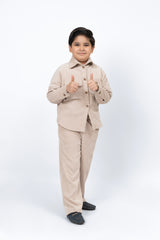 Boys Overshirt with Pockets in Corduroy - Cream