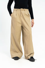Super Wide Leg Pant - Beige