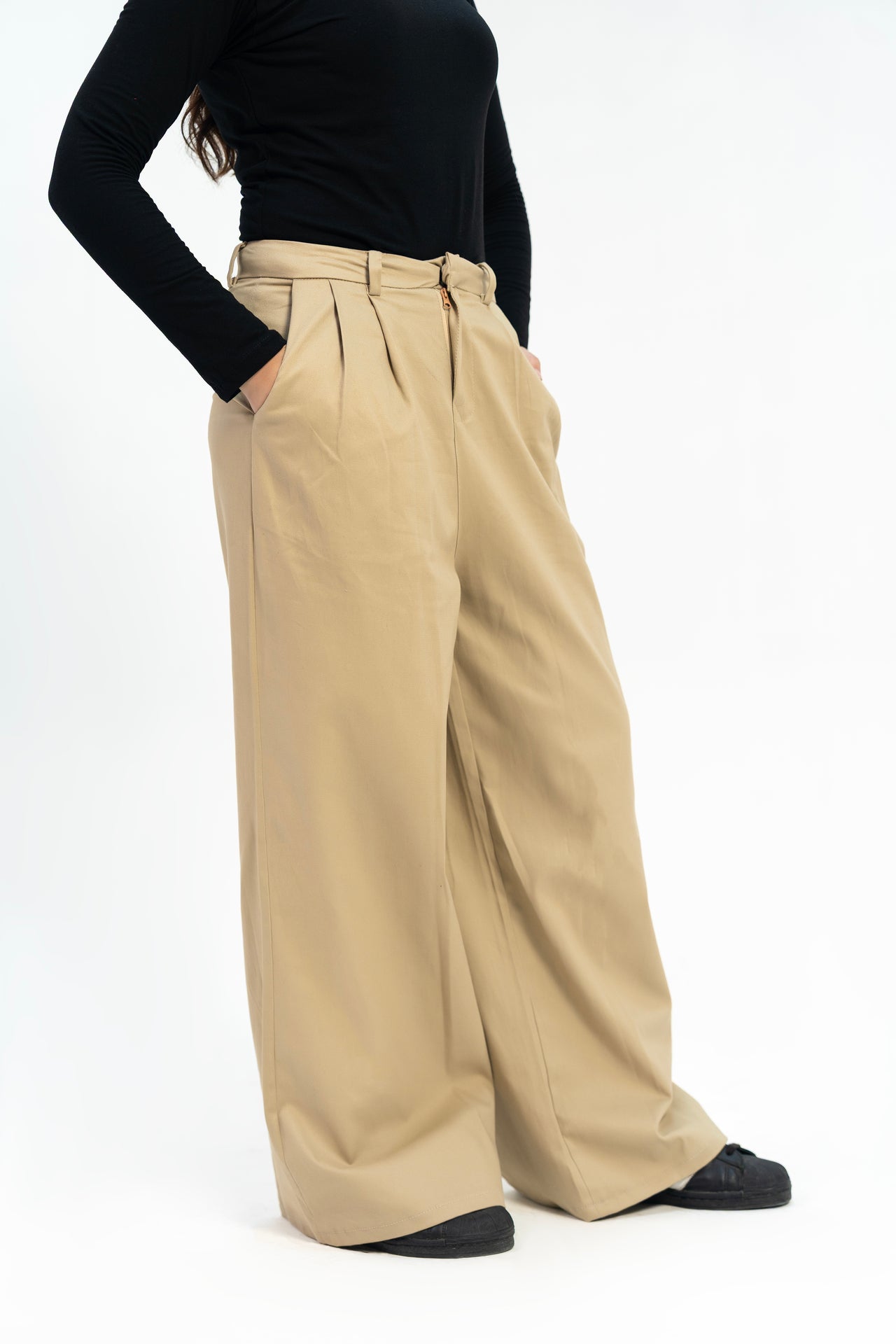 Super Wide Leg Pant - Beige