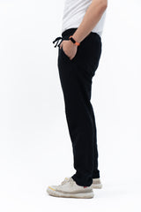 Men's Linen Pant with Drawstring - Black