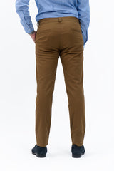 Men's Slim Fit Chino Pants - Mustard Brown