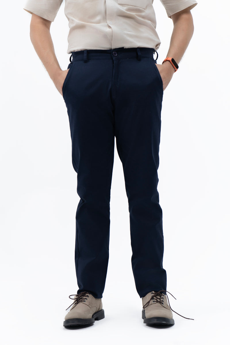 Men's Slim Fit Chino Pants - Navy Blue