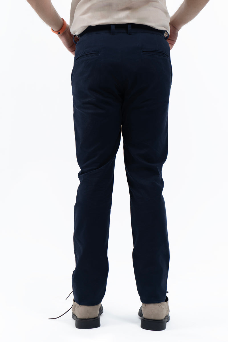 Men's Slim Fit Chino Pants - Navy Blue