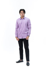 Men's Regular Fit Full Sleeve Shirt - Light Purple