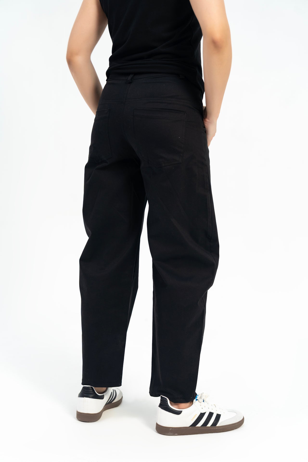 Barrel Leg Pant - Black