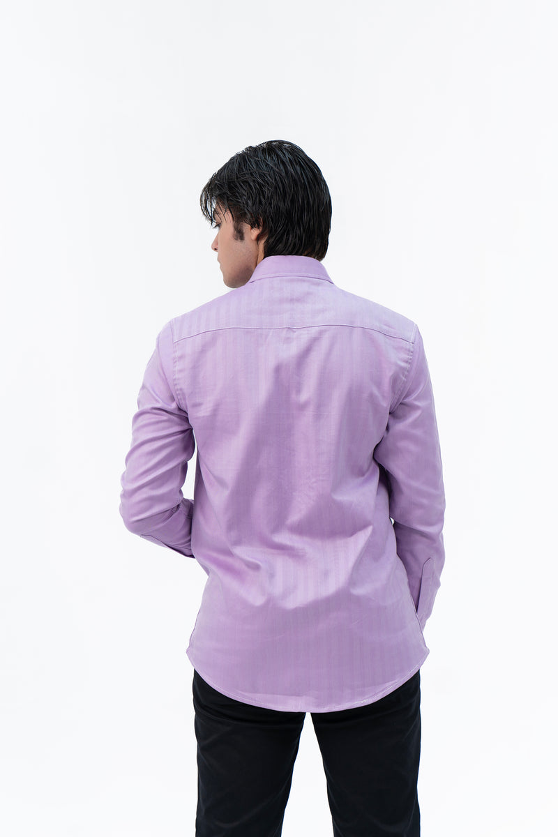 Men's Regular Fit Full Sleeve Shirt - Light Purple