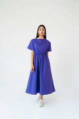 Elastic Waist Dress - Purple