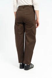 Barrel Leg Pant - Chocolate Brown
