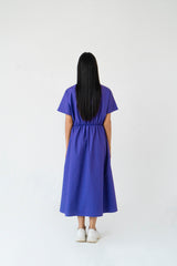 Elastic Waist Dress - Purple