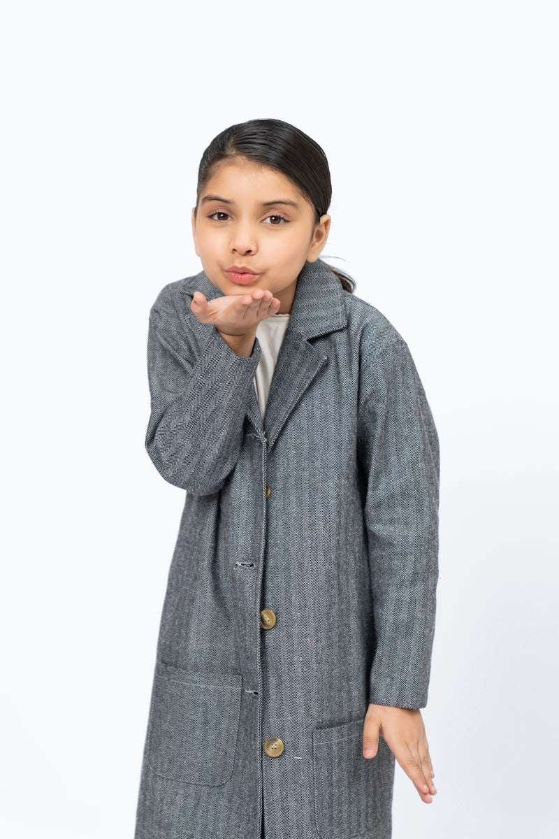 Girls 2025 gray coat