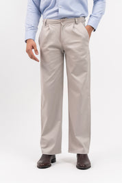 Men's Pleated Wide Leg Pant - Stone