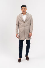 Men's Wool Coat - Light Grey