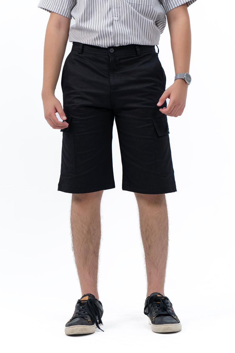 Men's Bermuda Cargo Shorts - Black