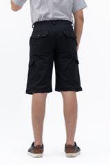 Men's Bermuda Cargo Shorts - Black