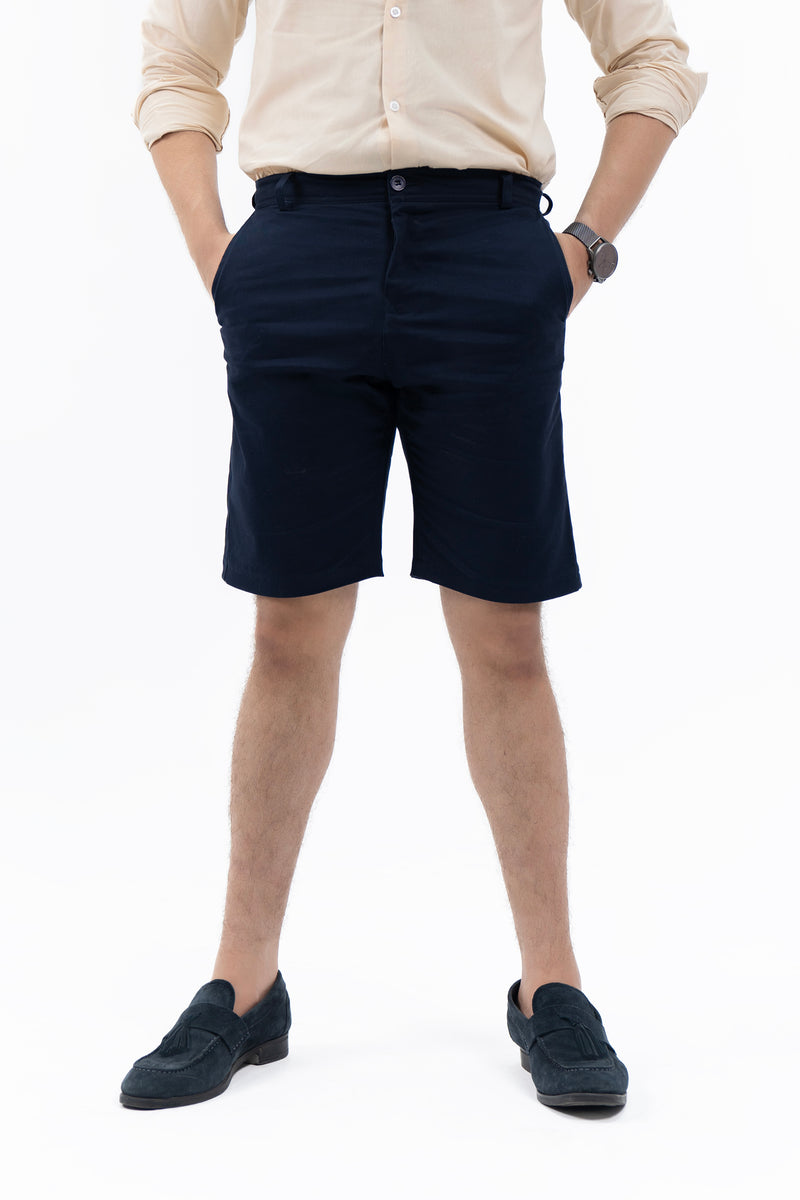 Men's Slim Fit Chino Shorts -  Navy Blue