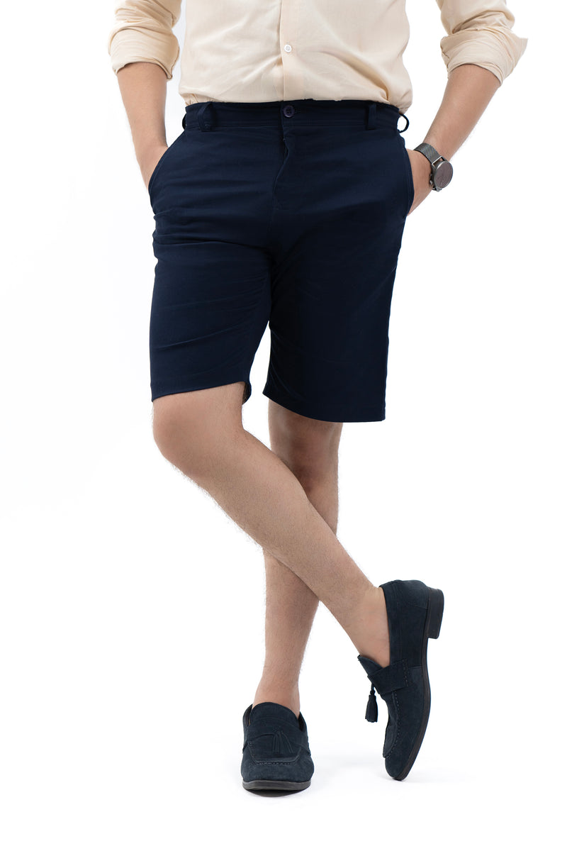 Men's Slim Fit Chino Shorts -  Navy Blue