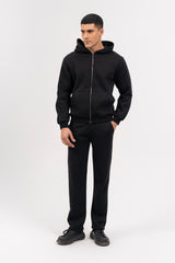 Men's Zipper Hoodie - Black