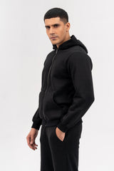 Men's Zipper Hoodie - Black