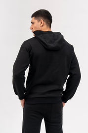 Men's Zipper Hoodie - Black