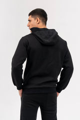 Men's Zipper Hoodie - Black