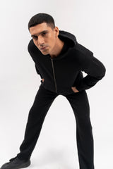 Men's Zipper Hoodie - Black