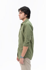 Men's Regular Fit Full Sleeve Shirt - Sage Green