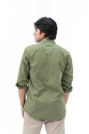 Men's Regular Fit Full Sleeve Shirt - Sage Green