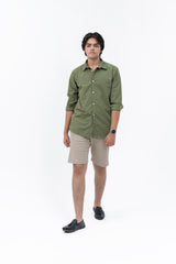 Men's Regular Fit Full Sleeve Shirt - Sage Green