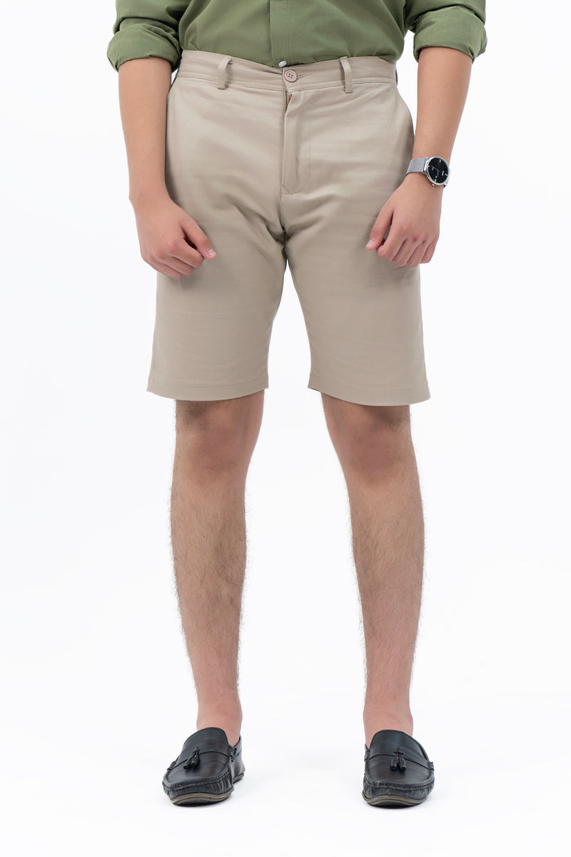 Men's Slim Fit Chino Shorts -  Beige