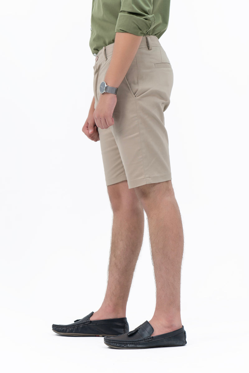 Men's Slim Fit Chino Shorts -  Beige