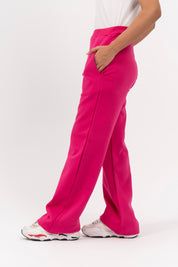 Fleece Wide Leg Pant with Pocket - Hot Pink