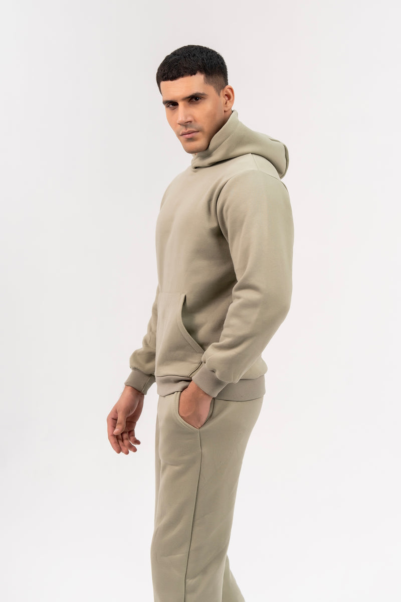 Men's Oversized Hoodie in Fleece - Sage Green