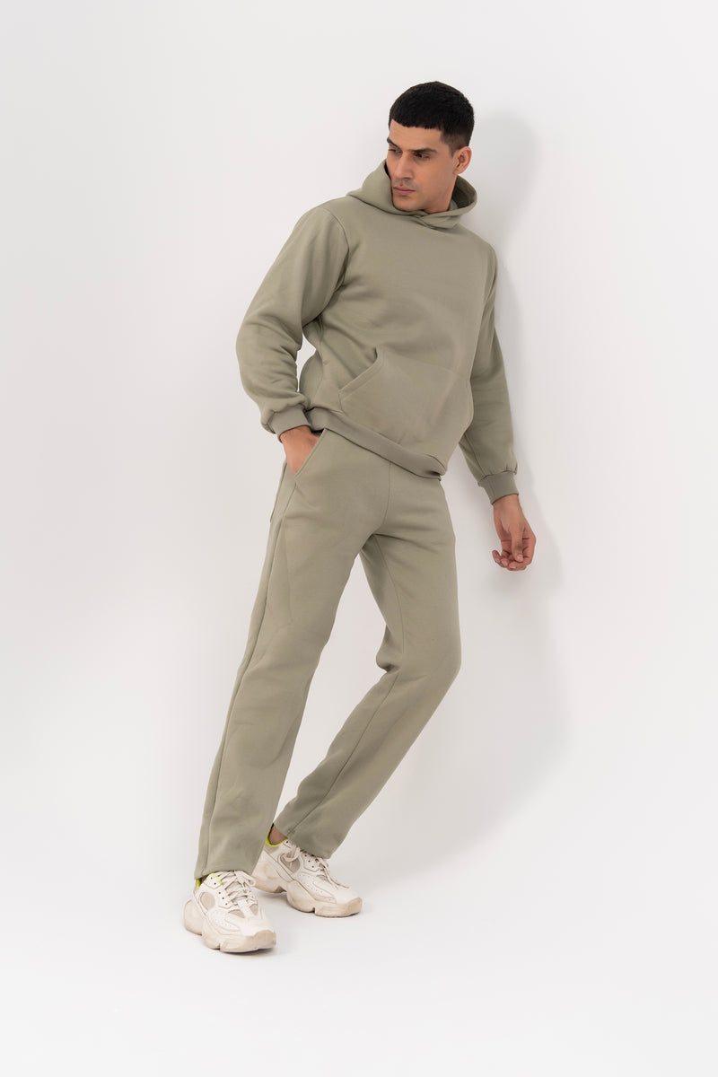 Men's Oversized Hoodie in Fleece - Sage Green