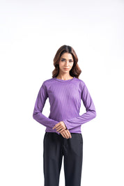Round Neck T-Shirt - Light purple