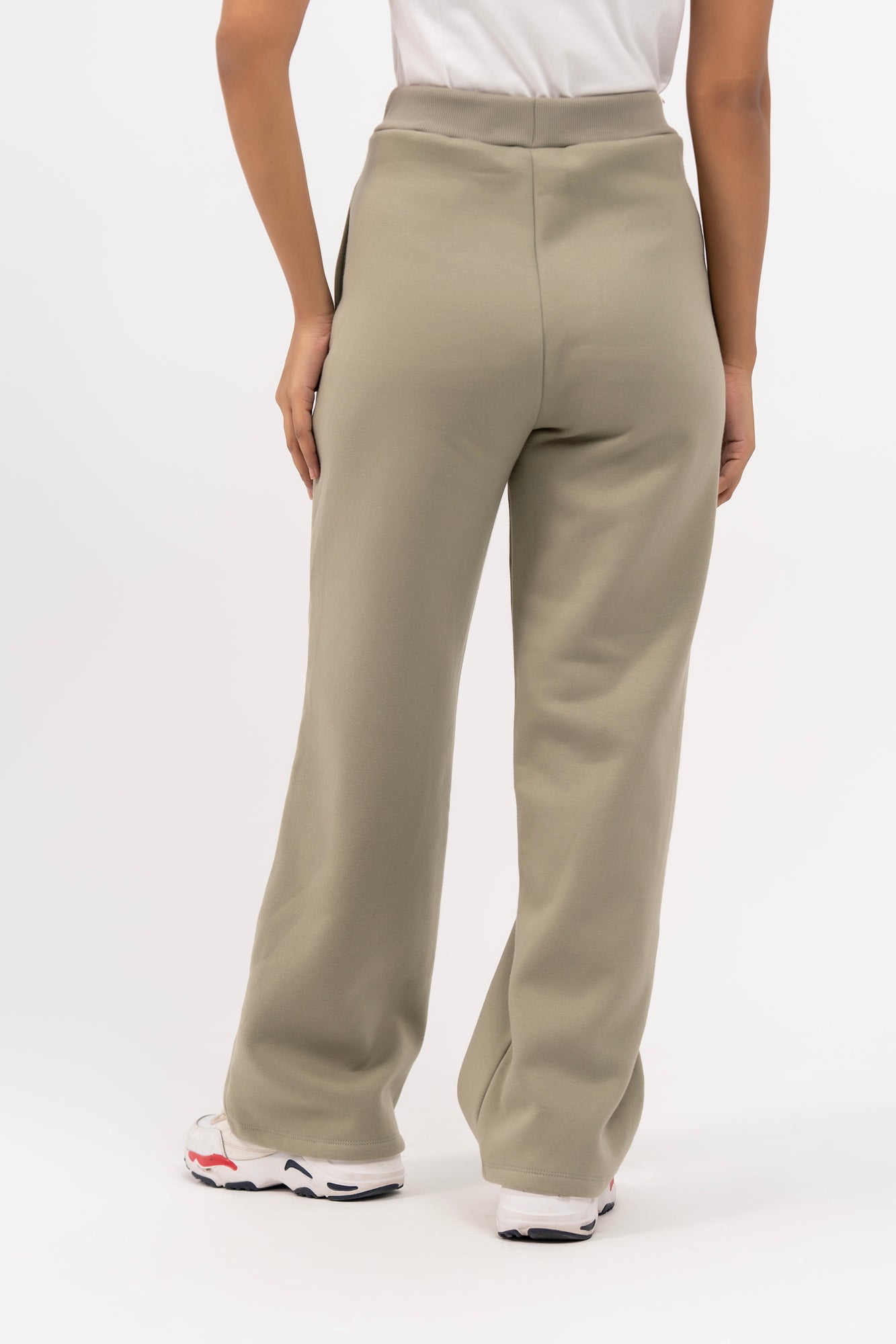 Fleece Wide Leg Pant with Pocket - Sage Green