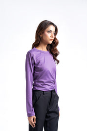 Round Neck T-Shirt - Light purple
