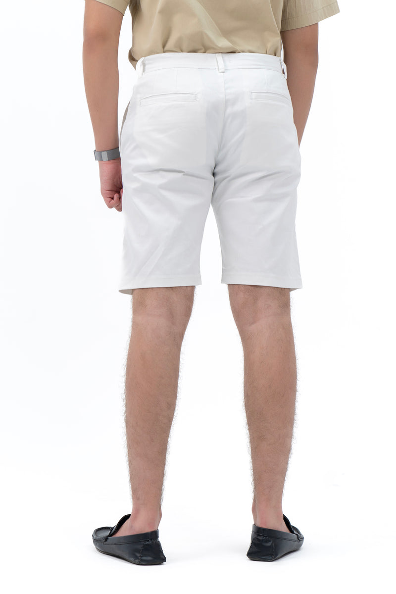 Men's Slim Fit Chino Shorts -  White