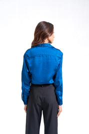 Silk Shirt - Sapphire Blue
