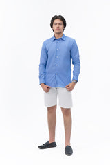 Men's Regular Fit Full Sleeve Shirt - Sky Blue