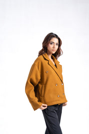 Double Breasted Wool Jacket - Tan